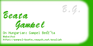 beata gampel business card